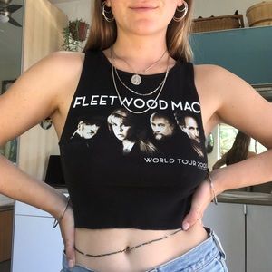 Redone Fleetwood Mac Tour Cropped Tank